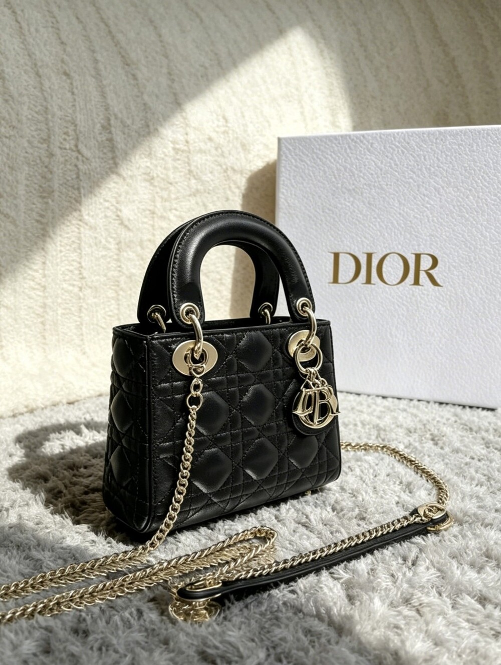 Mini Lady Dior Bag Black Cannage Lambskin - Picture 2 of 7
